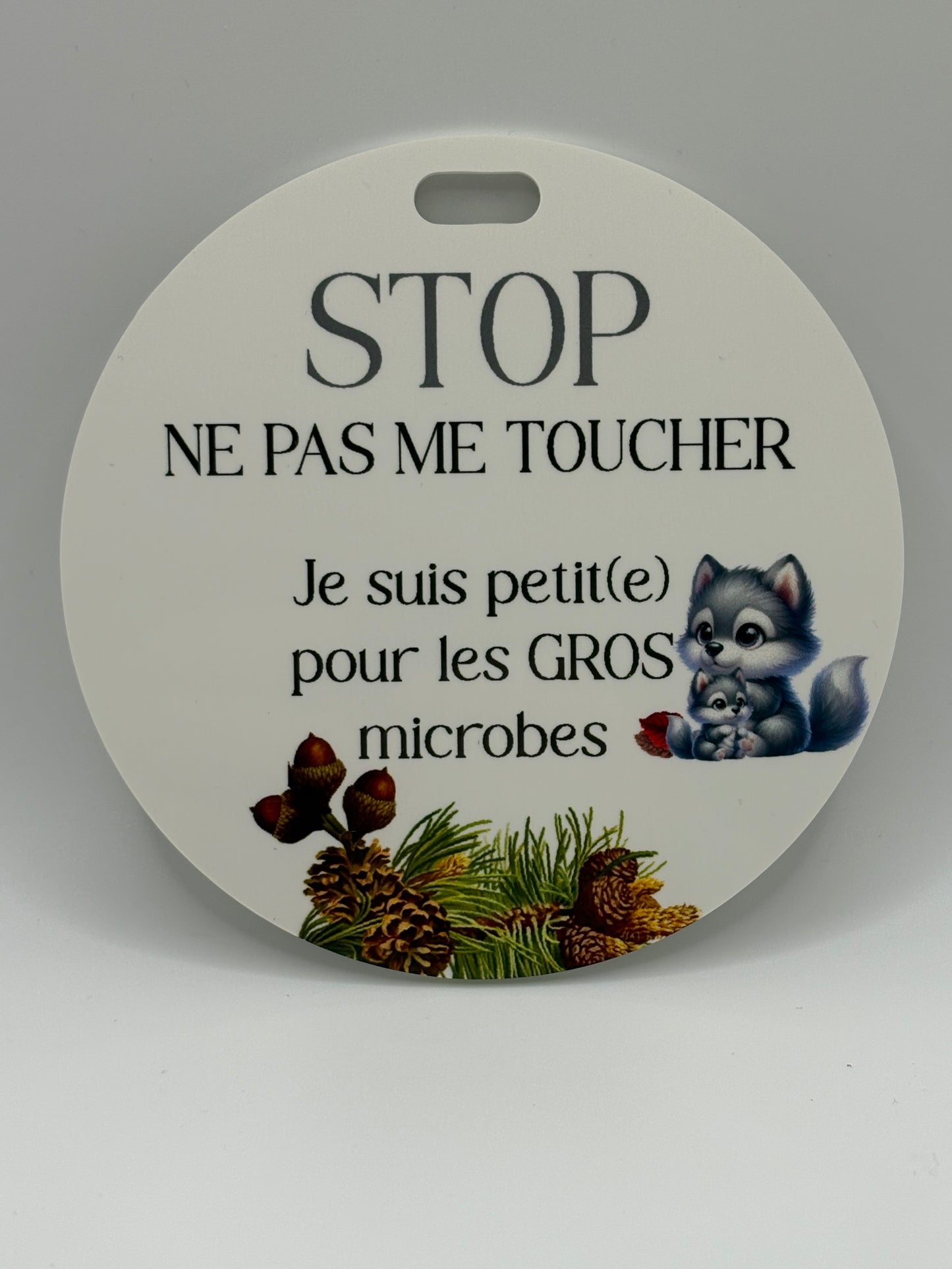Affichette STOP pour poussette et coquille Cliquez pour voir modèles disponibles.
