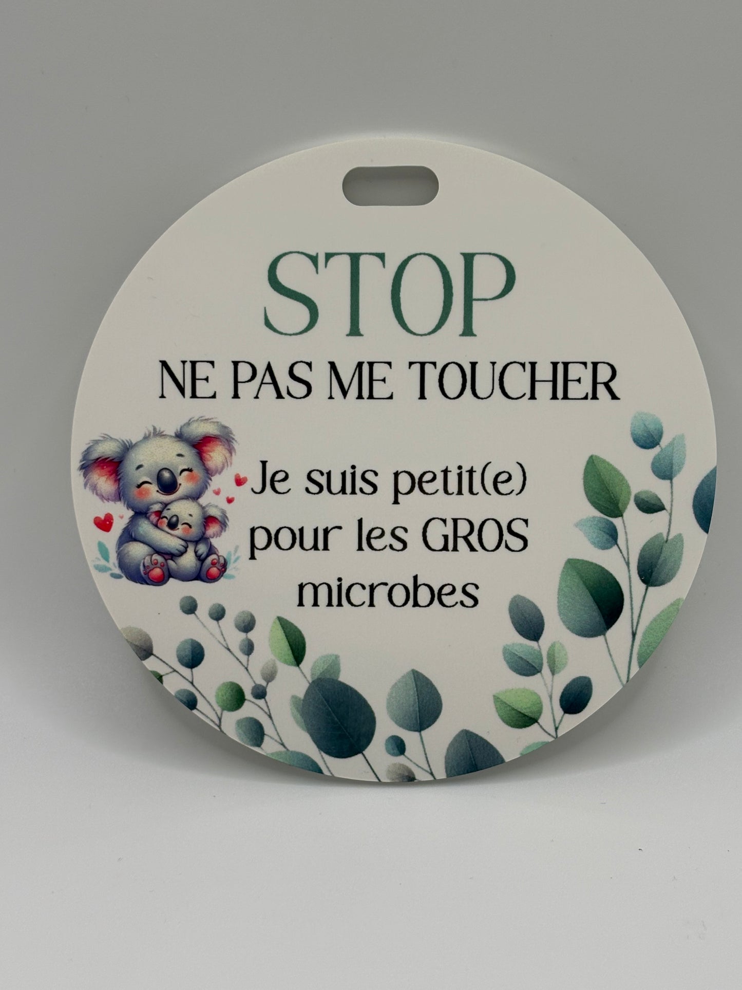 Affichette STOP pour poussette et coquille Cliquez pour voir modèles disponibles.