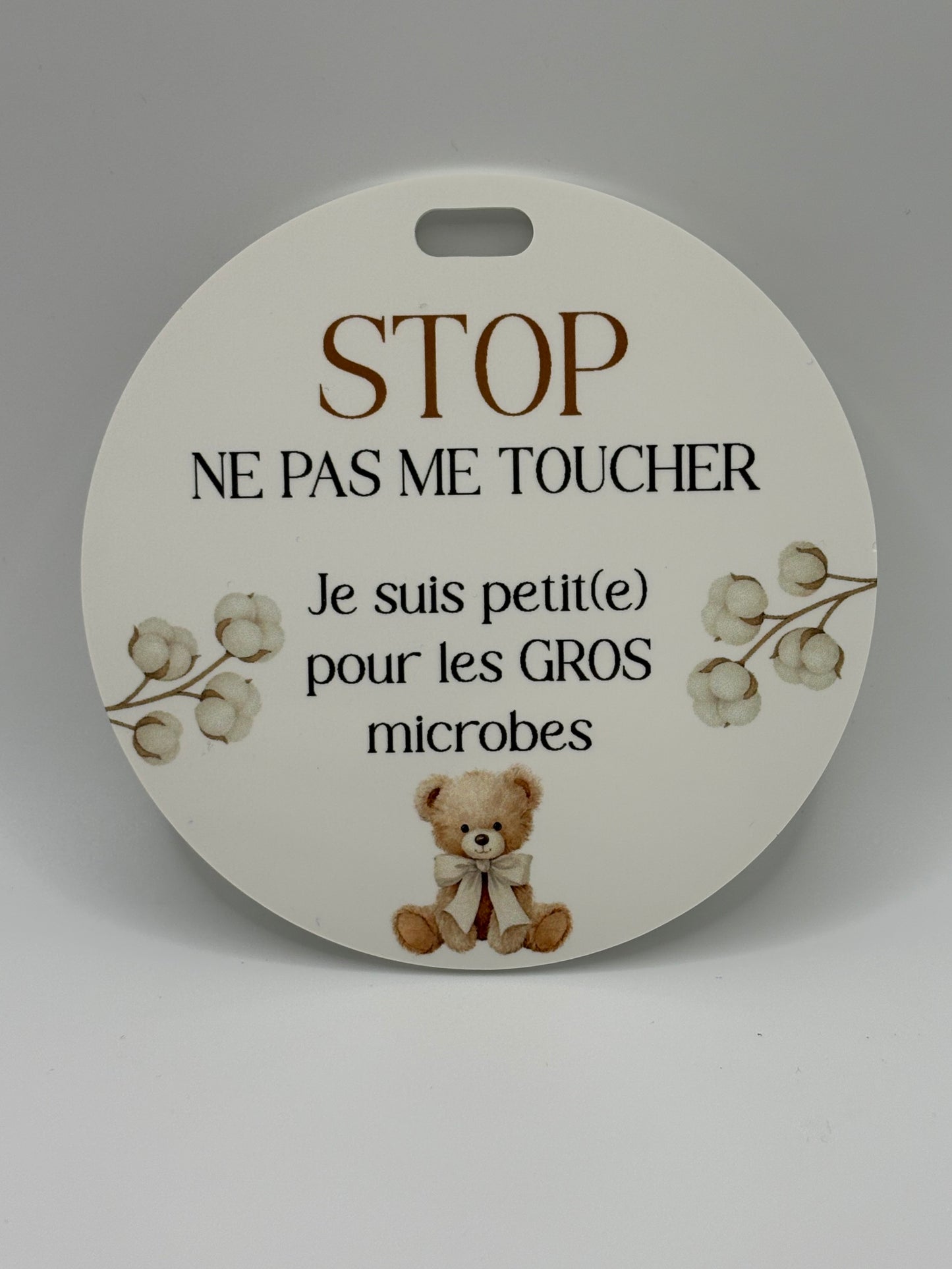 Affichette STOP pour poussette et coquille Cliquez pour voir modèles disponibles.