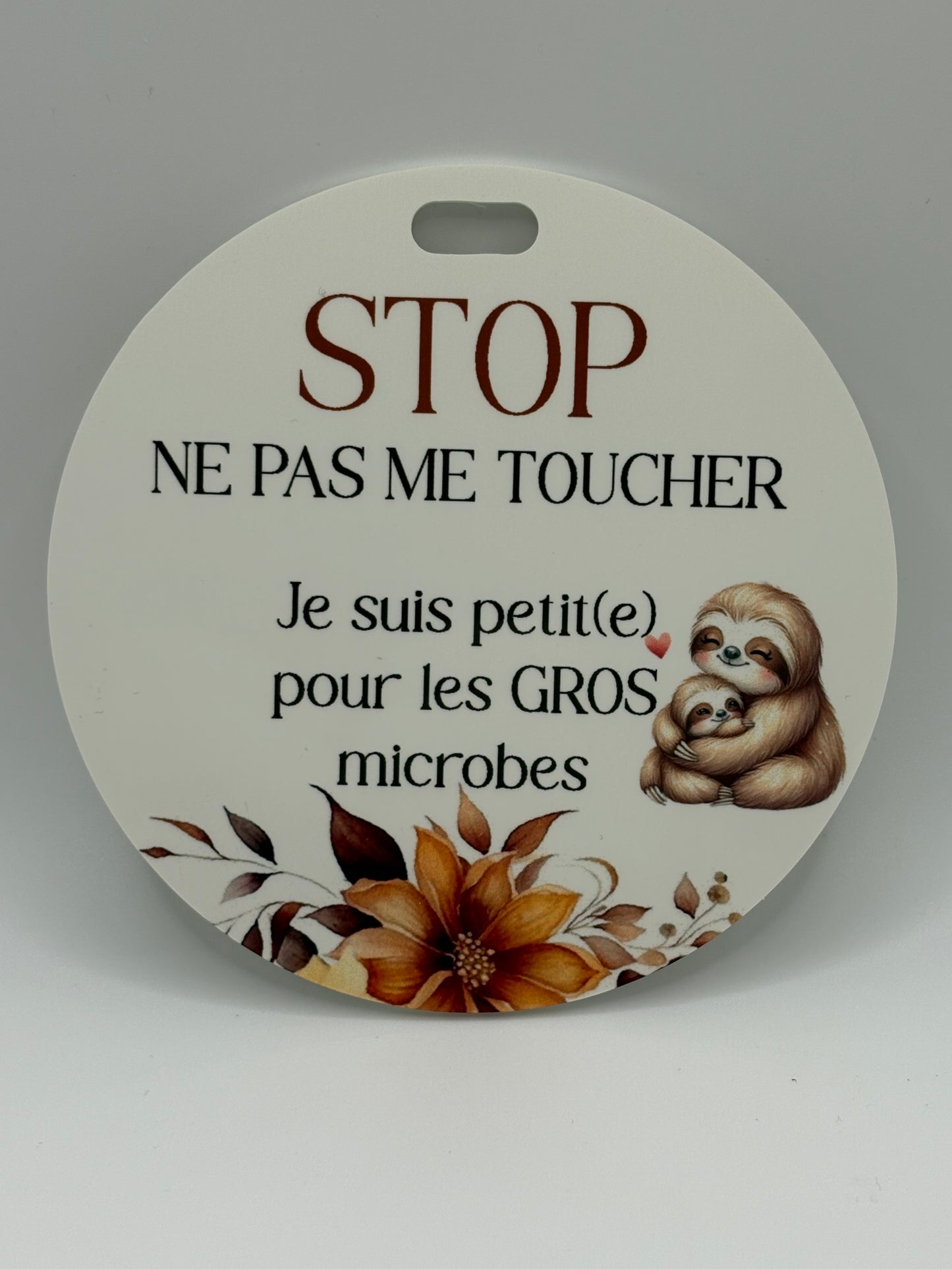 Affichette STOP pour poussette et coquille Cliquez pour voir modèles disponibles.