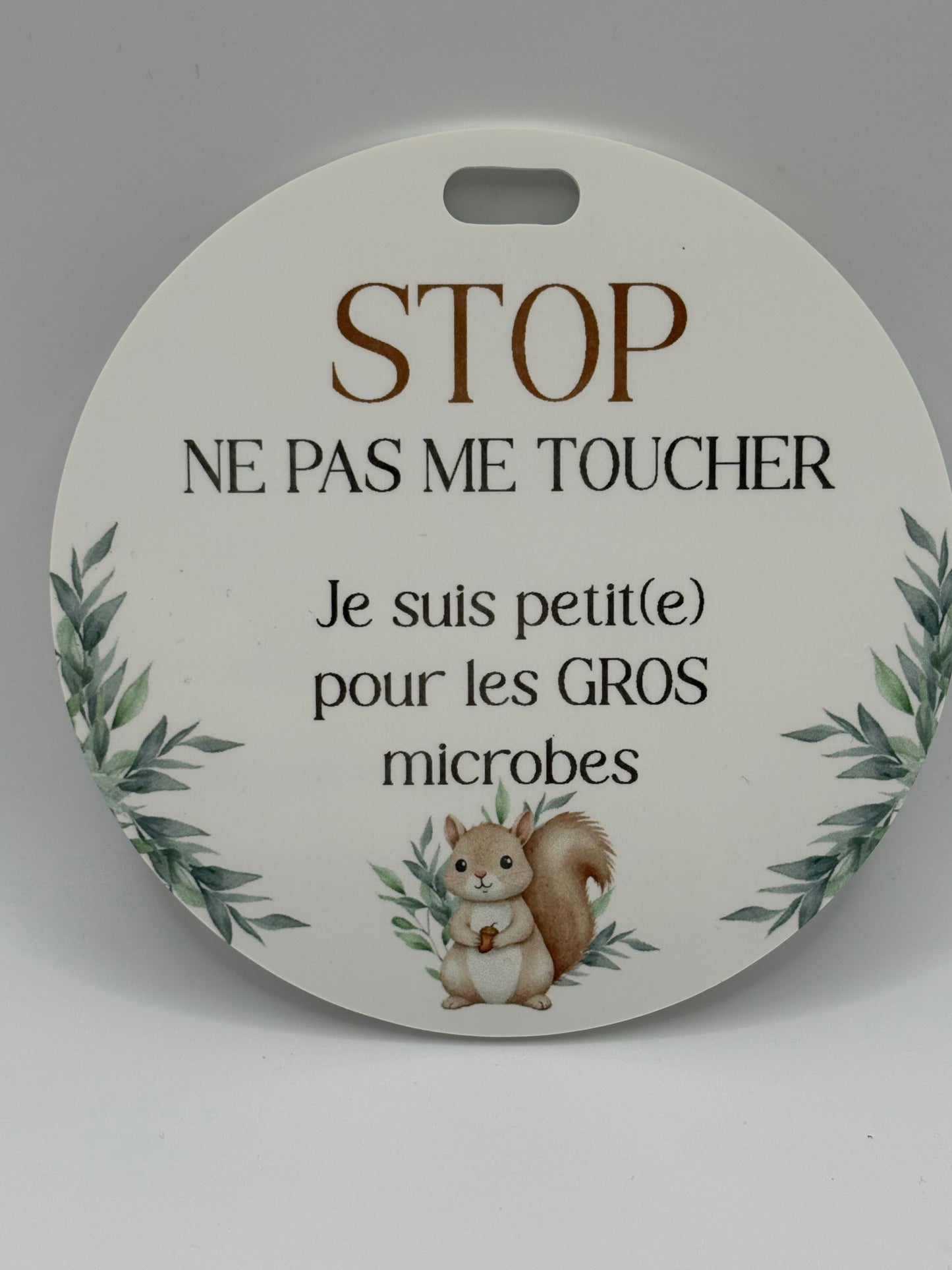 Affichette STOP pour poussette et coquille Cliquez pour voir modèles disponibles.