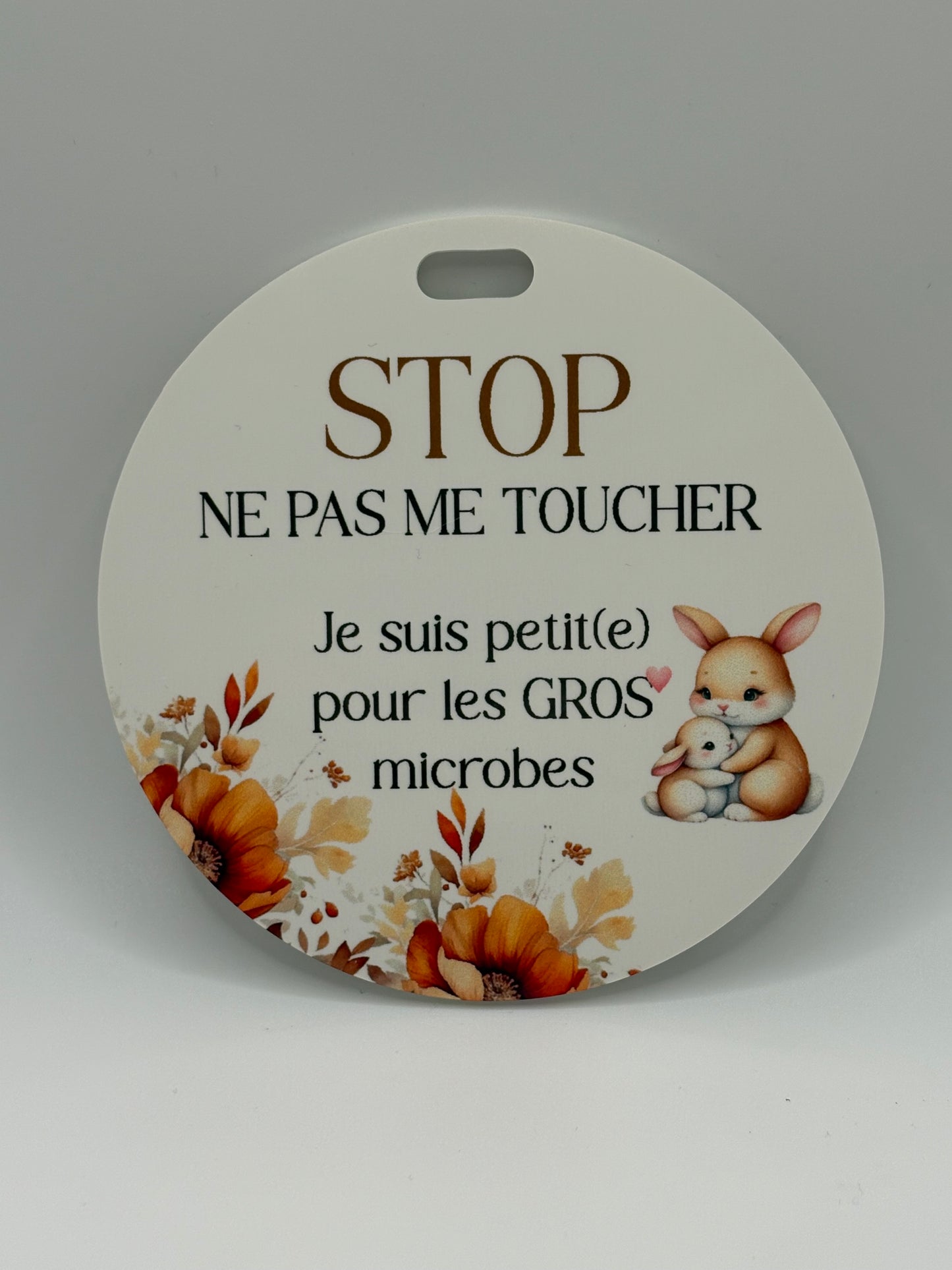 Affichette STOP pour poussette et coquille Cliquez pour voir modèles disponibles.