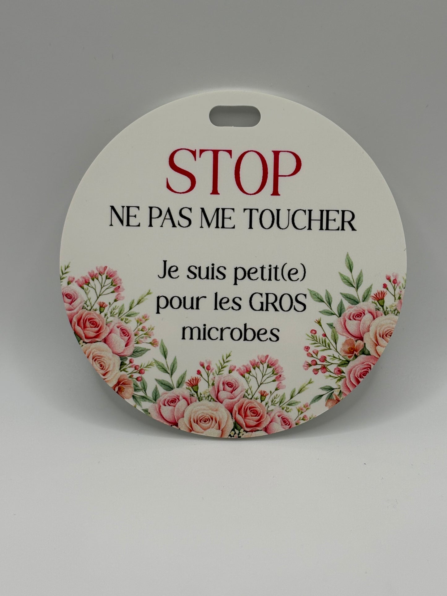 Affichette STOP pour poussette et coquille Cliquez pour voir modèles disponibles.