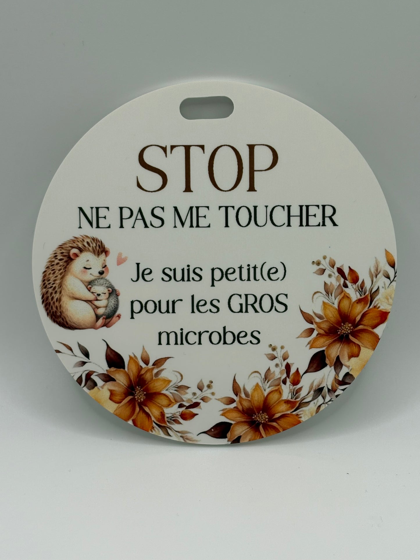 Affichette STOP pour poussette et coquille Cliquez pour voir modèles disponibles.