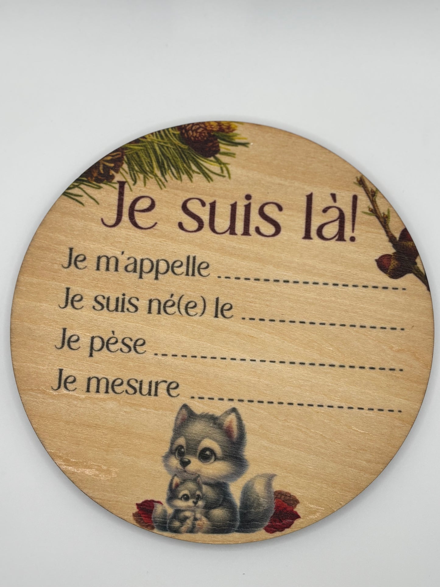 Pastille de naissance. Cliquez pour vois tous les modèles.